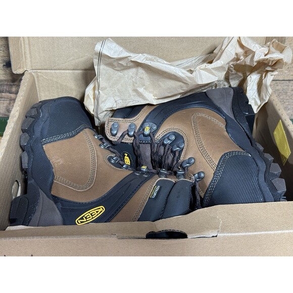 NEW Keen Louisville WP Met Brown Black Waterproof Work Boots Men's Size 8.5 EE - Picture 5 of 10